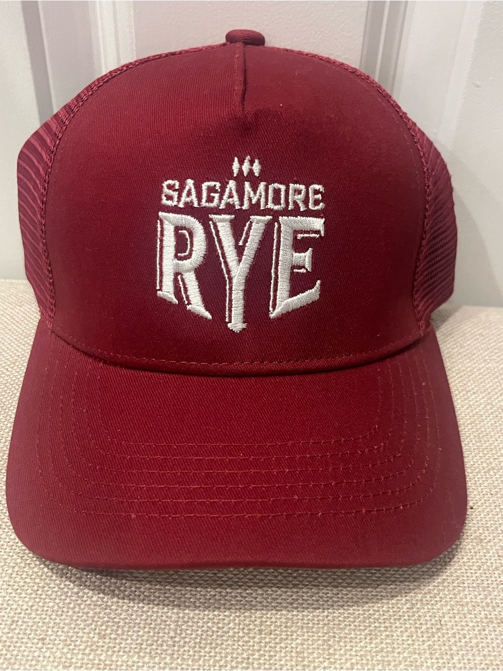 NWOT MEN'S TRUCKER HAT- SAGAMORE RYE WHISKEY LOGO